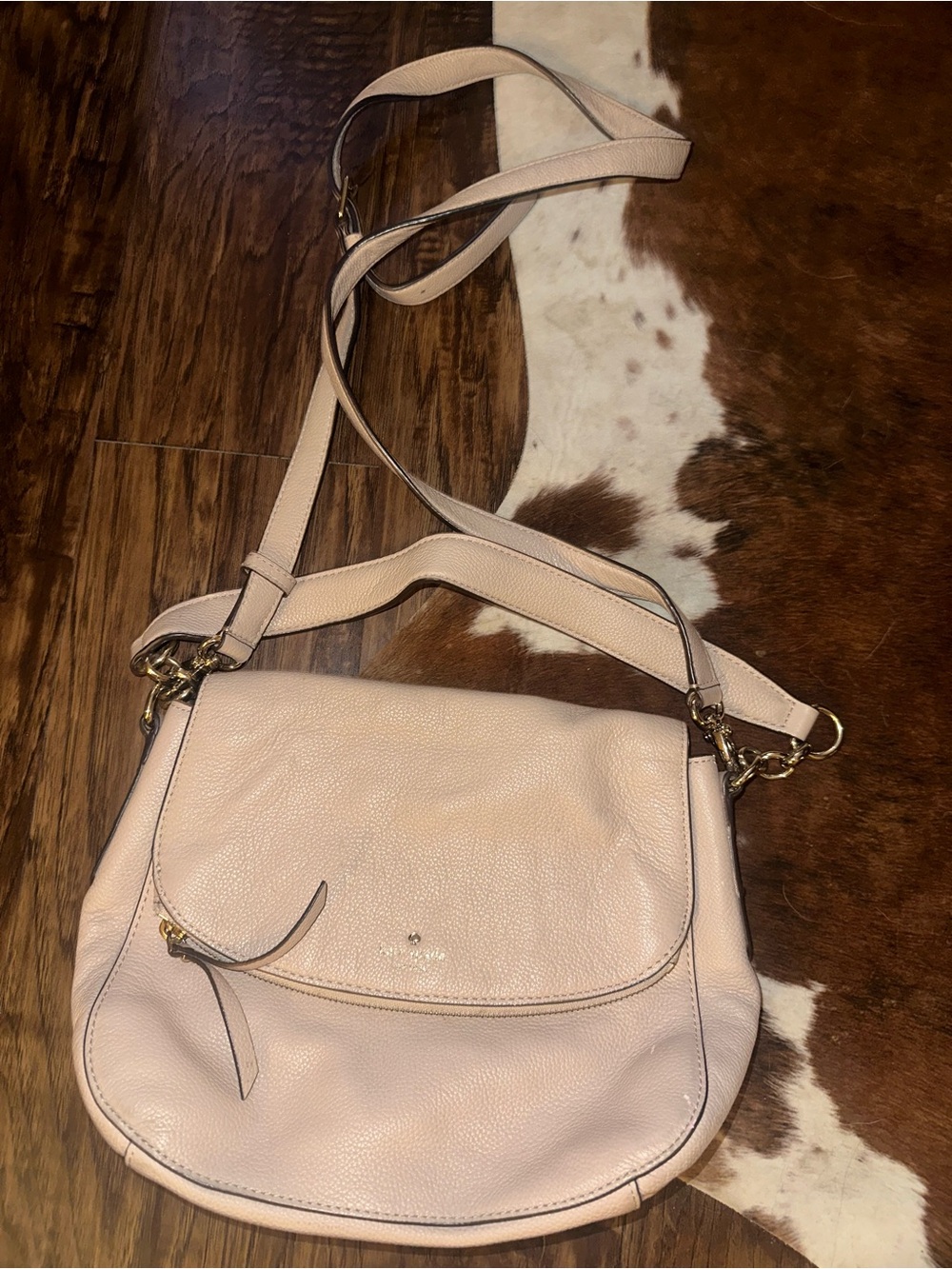 Kate Spade Pebbled Leather Shoulder Crossbody in Blush